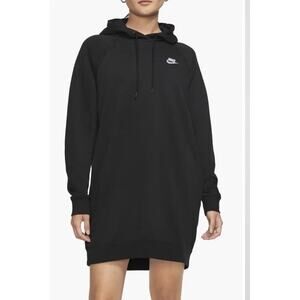Nike Hoodie Adult Small Black NSW Essential Fleece Dress Pullover Sweater Ladies